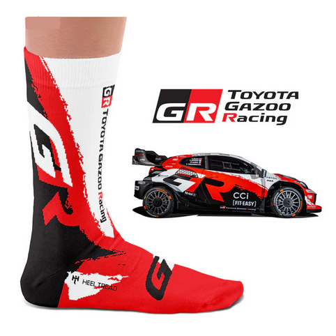Hochwertige Motorsportsocken Toyota Gazoo Racing Heel Tread