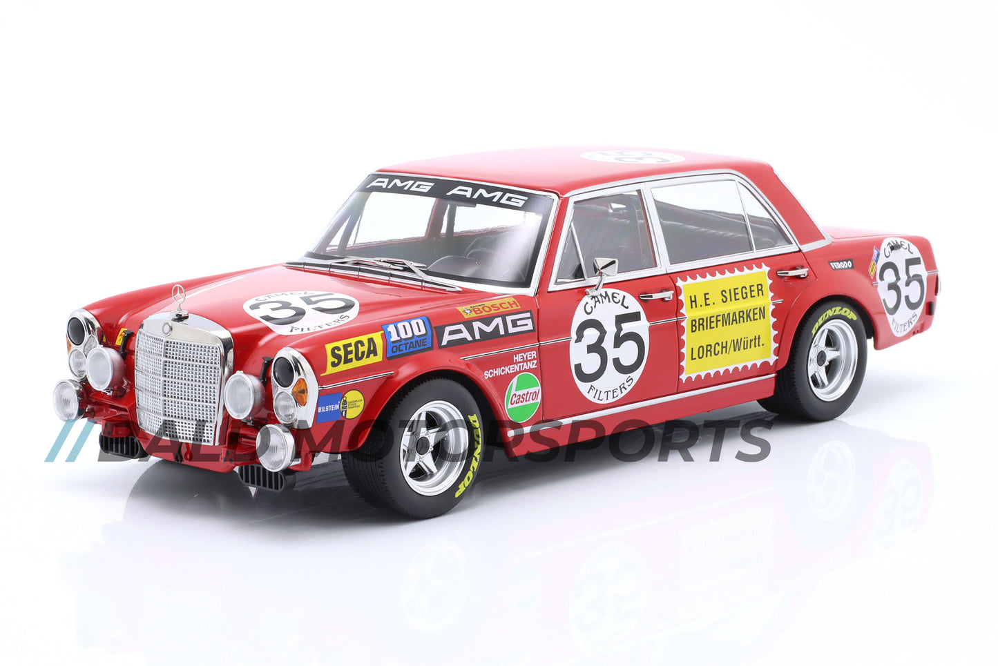 Mercedes-Benz 300 SEL 6.8 "Rote Sau" Heyer, Schickentanz 24h Spa 1971 1:18 WERK83