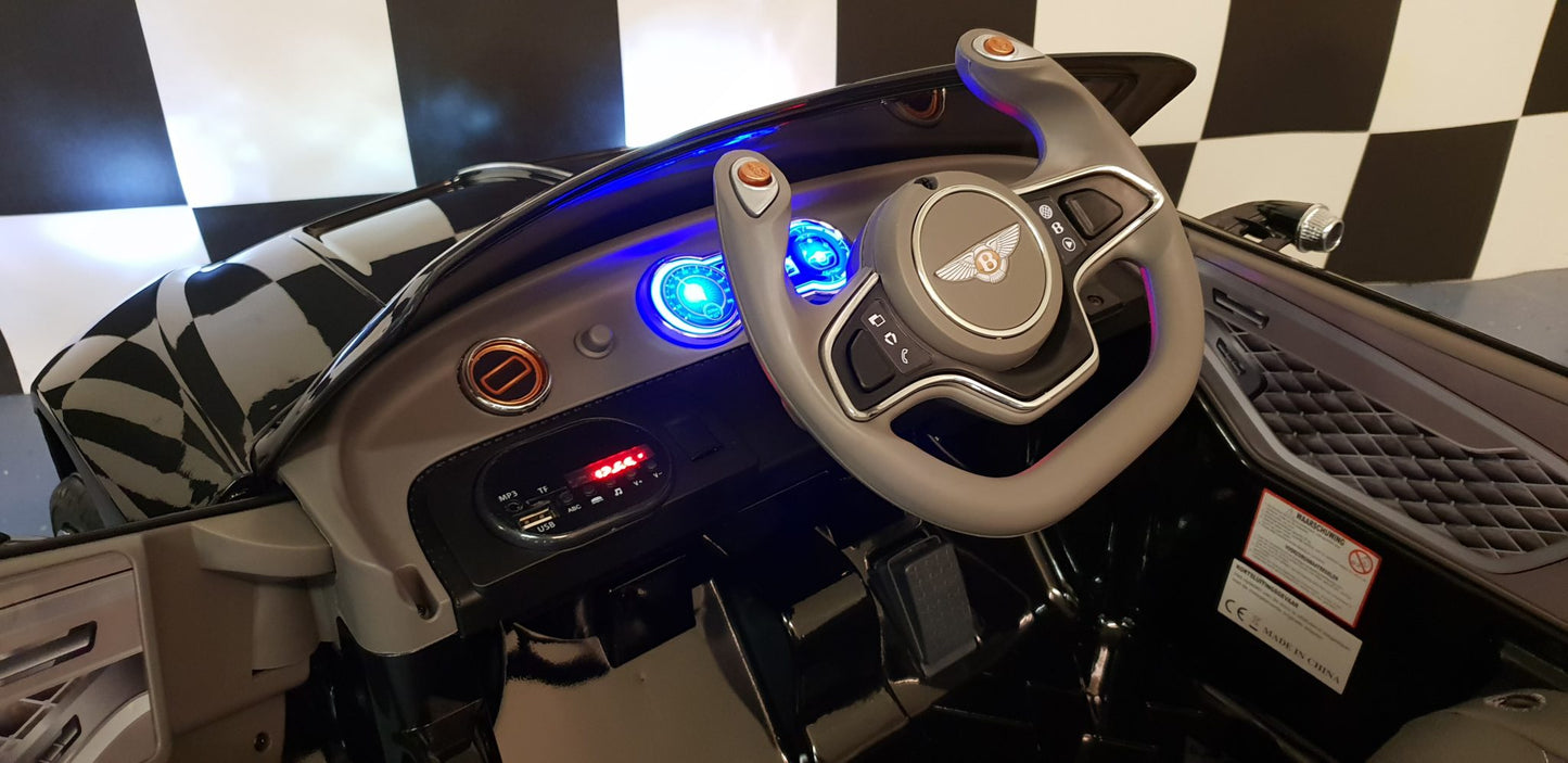 Bentley EXP 12 Kinderauto 12 Volt mit Fernbedienung Schwarz | Offiziell lizenziert