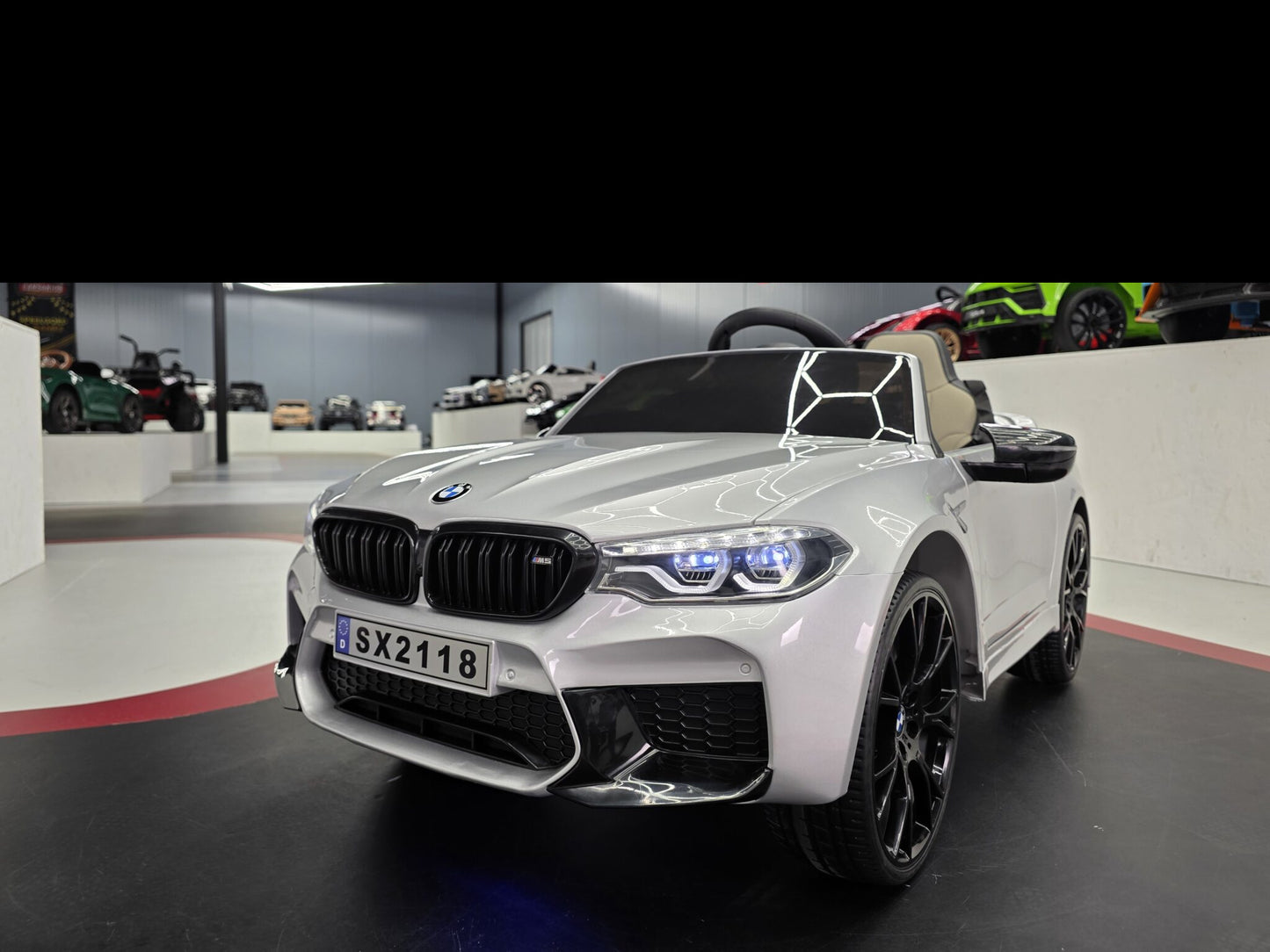 BMW M5 Kinderauto 24 Volt Grau Metallic mit Fernbedienung