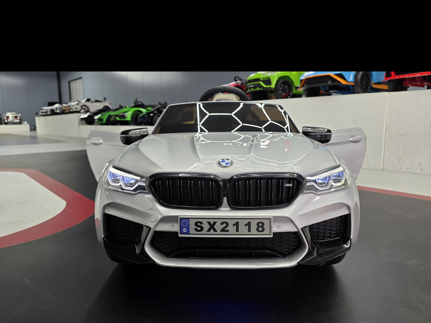 BMW M5 Kinderauto 24 Volt Grau Metallic mit Fernbedienung