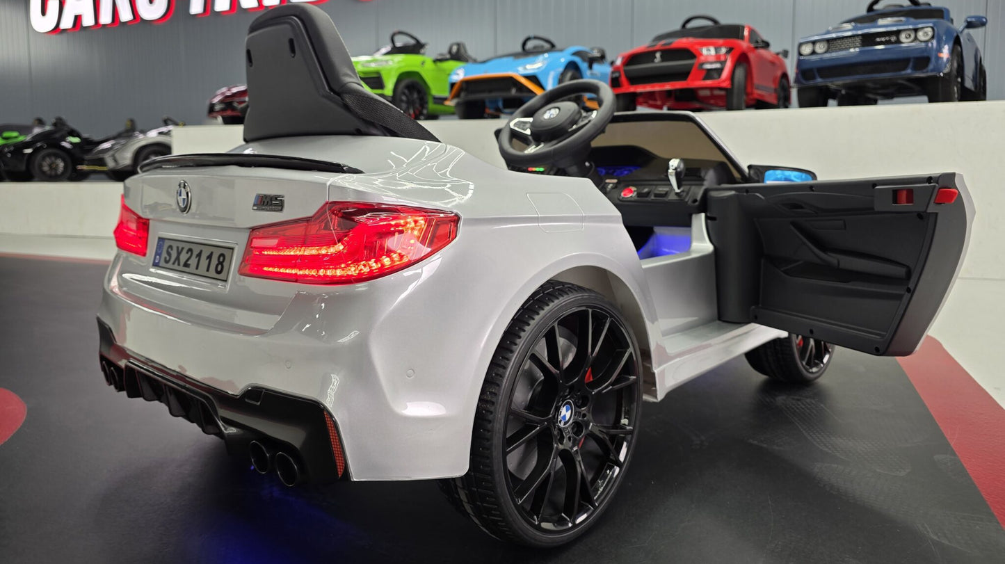 BMW M5 Kinderauto 24 Volt Grau Metallic mit Fernbedienung