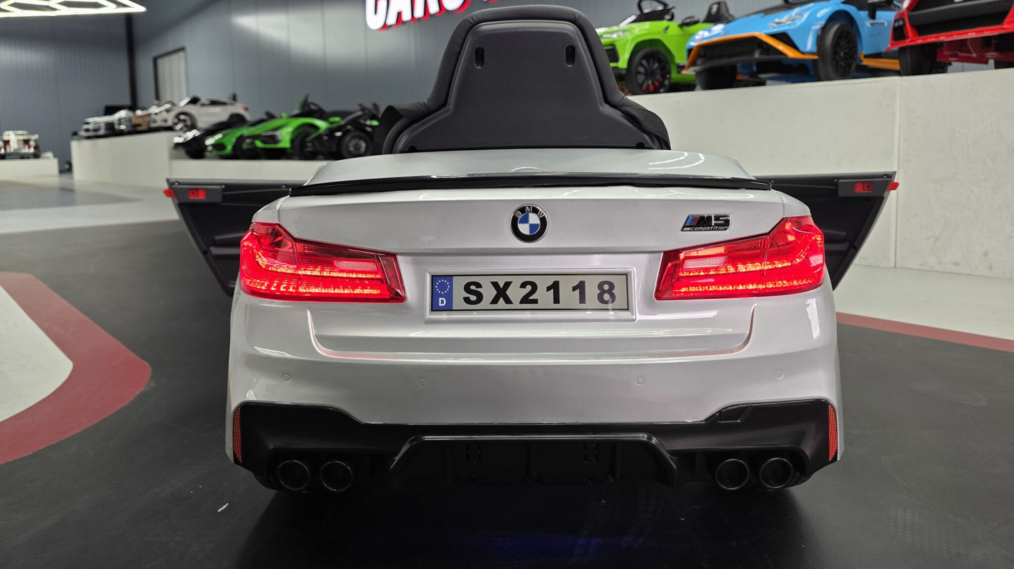 BMW M5 Kinderauto 24 Volt Grau Metallic mit Fernbedienung