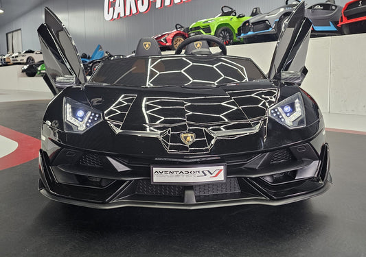 Lamborghini Aventador 2-Sitzer Kinderauto 24 Volt Drift Schwarz Metallic