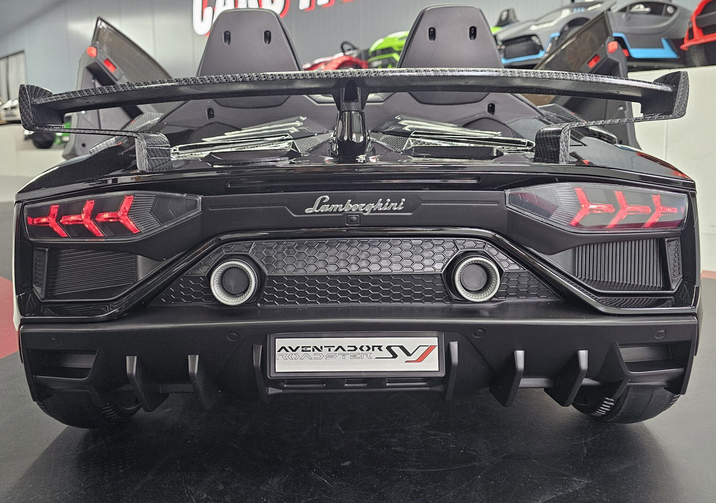 Lamborghini Aventador 2-Sitzer Kinderauto 24 Volt Drift Schwarz Metallic