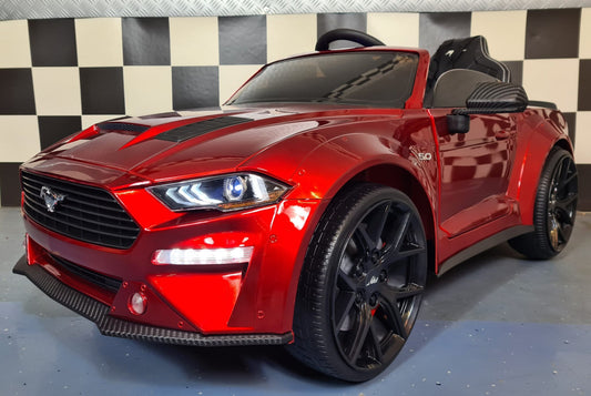 Ford Mustang Drift Kinderauto 24 Volt Rot Metallic mit Fernbedienung