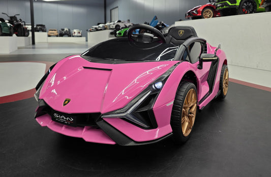 Lamborghini Sián Kinderauto 12 Volt Rosa mit Fernbedienung