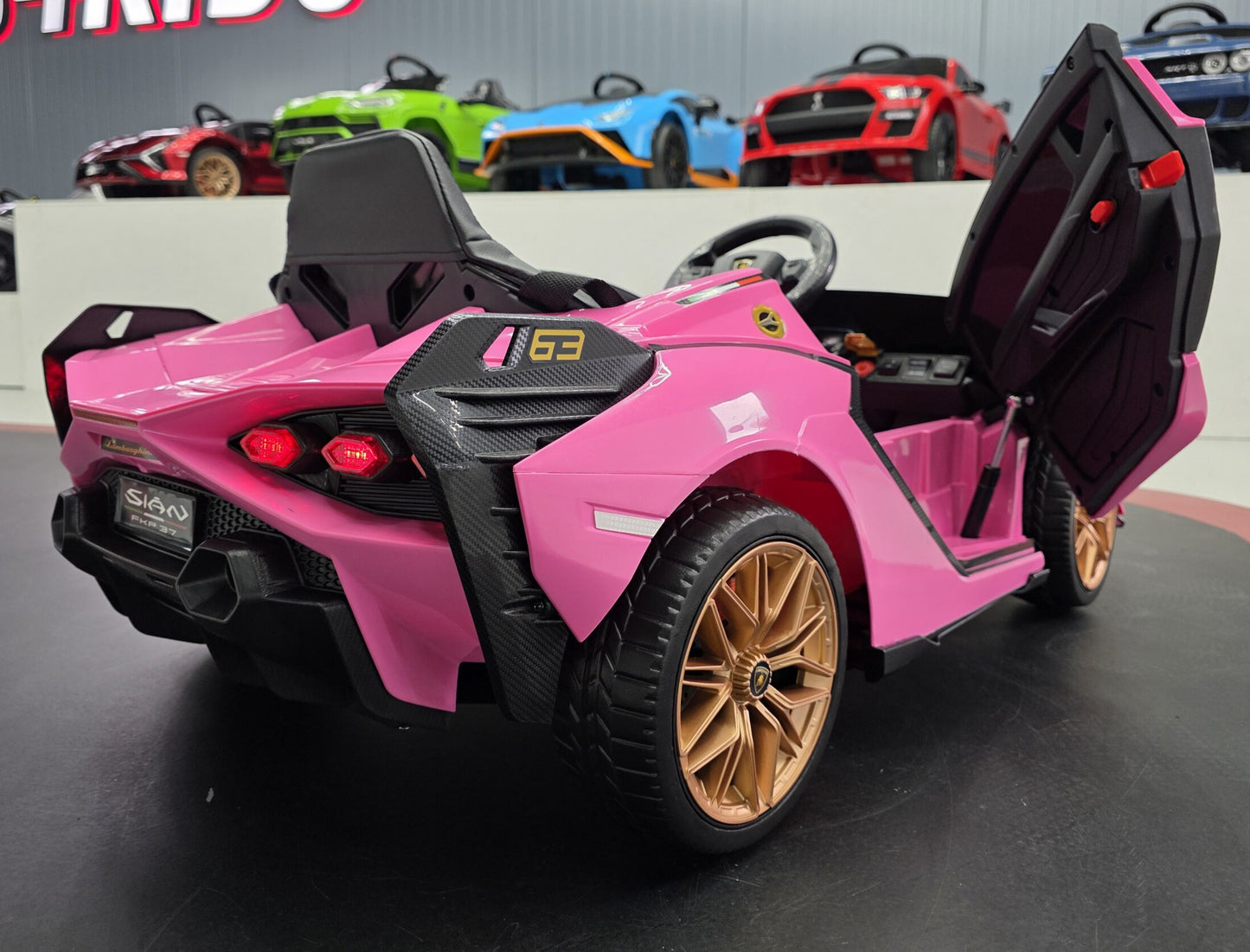 Lamborghini Sián Kinderauto 12 Volt Rosa mit Fernbedienung