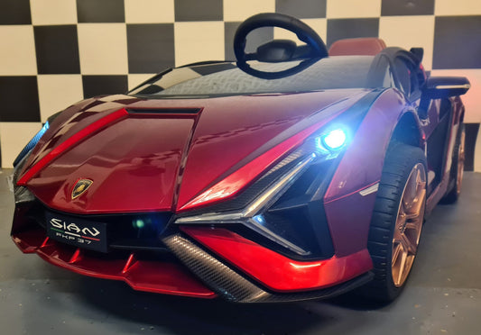 Lamborghini Sián Kinderauto 12 Volt Rot Metallic mit Fernbedienung