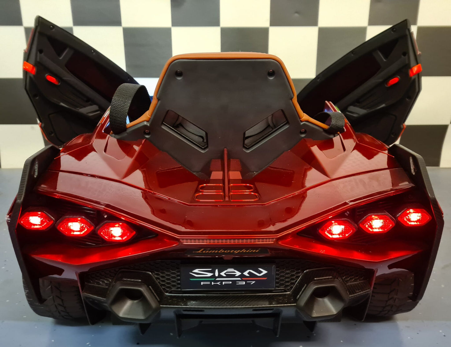 Lamborghini Sián Kinderauto 12 Volt Rot Metallic mit Fernbedienung