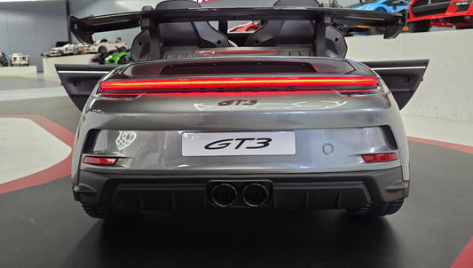 Porsche 911 GT3 Kinderauto 24 Volt 2-Sitzer Grau Metallic
