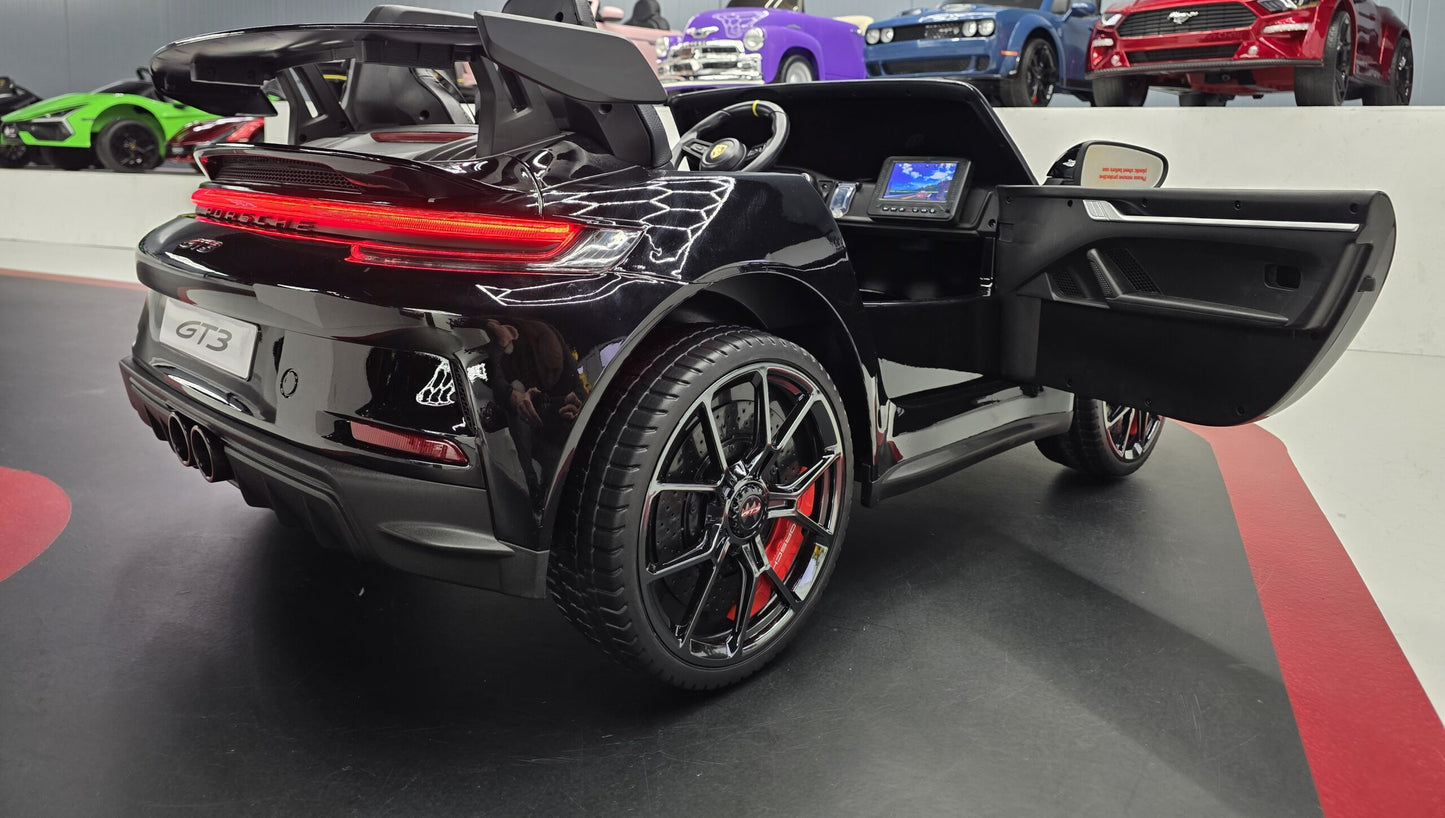 Porsche 911 GT3 Kinderauto 24 Volt 2-Sitzer Schwarz