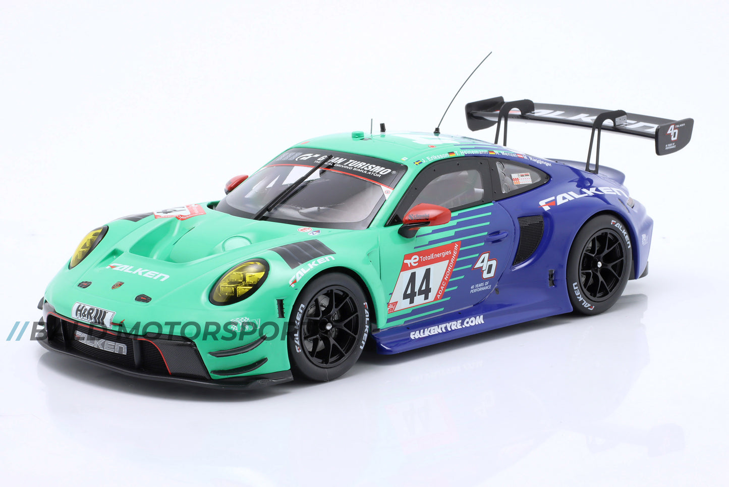Porsche 911 GT3 R Falken Motorsports Heinemann, Menzel, Ragginger 24h Nürburgring 2023 Ixo 1:18