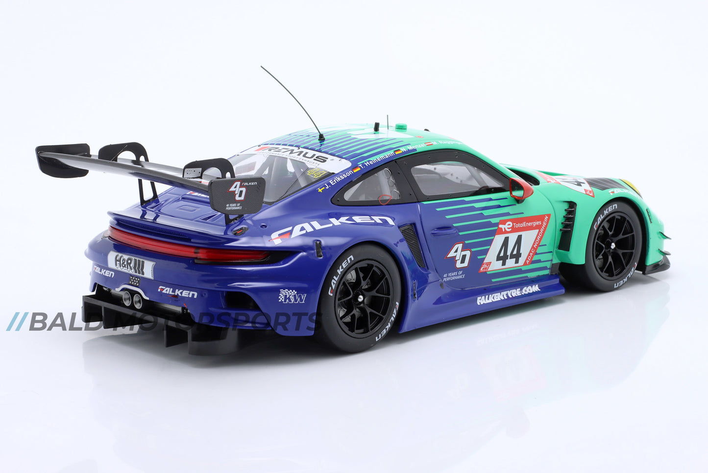 Porsche 911 GT3 R Falken Motorsports Heinemann, Menzel, Ragginger 24h Nürburgring 2023 Ixo 1:18
