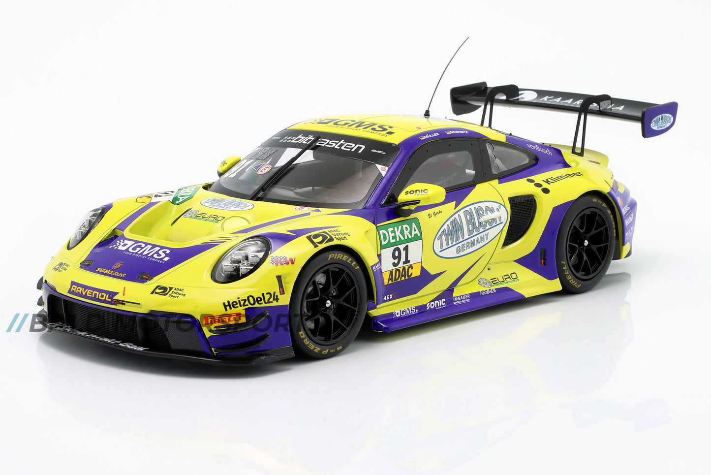 Porsche 911 GT3 R Gehrsitz, Müller ADAC GT Masters 2023 1:18 Ixo