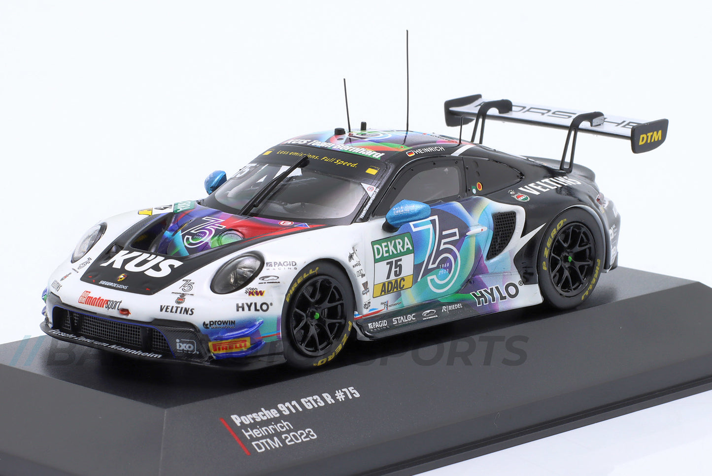 Porsche 911 GT3 R KÜS Team75 Bernhard Laurin Heinrich DTM 2023 1:43 Ixo