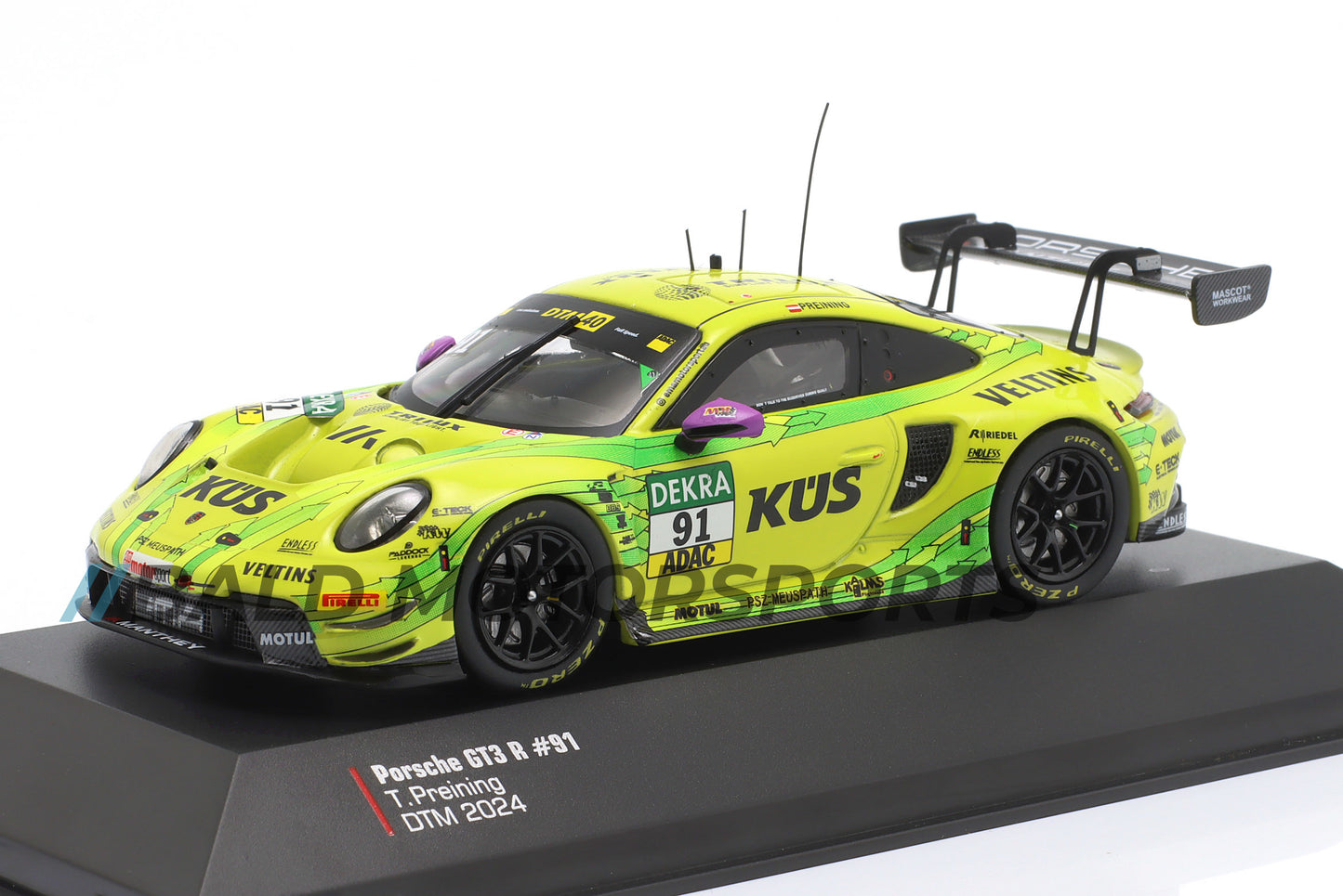 Porsche 911 GT3 R "Grello" Manthey Racing Thomas Preining DTM 2024 1:43 Ixo